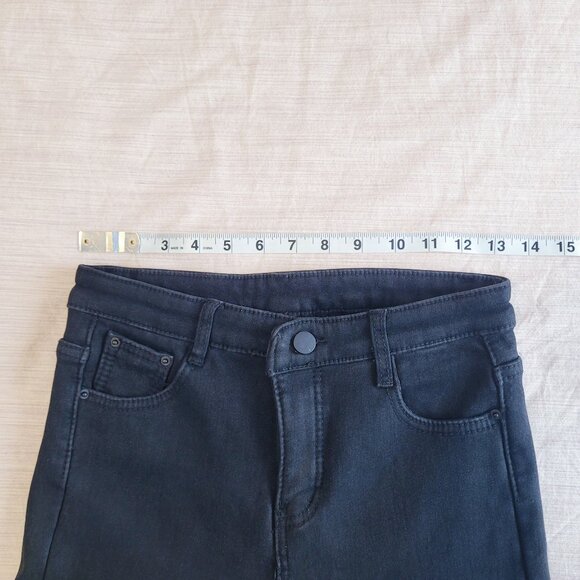 Black FLEECE WARM Jeans, Cozy Winter Jeans, Skinny Denim Pants, Size 29 - Picture 8 of 9